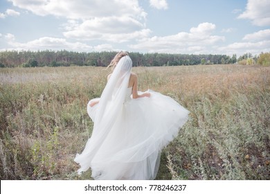 bride in the field
