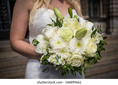bride with flower - Shutterstock ID 146899661