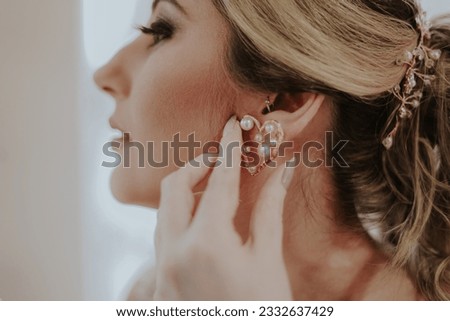 Bride getting ready for the wedding
