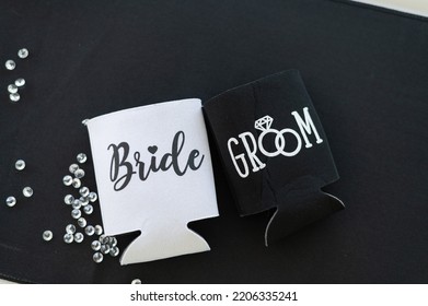 Bride And Groom Beverage Koozies