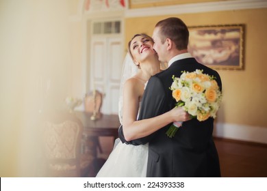 Bride And Groom Dancing The Hall