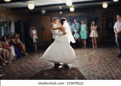 Bride And Groom Dancing On The Own Wedding