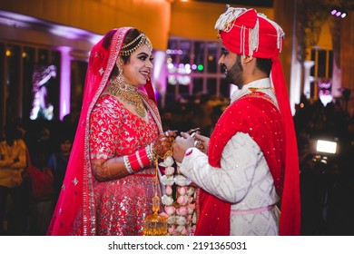 Bride and Groom happiness in Indian marriage ceremony - Powered by Shutterstock