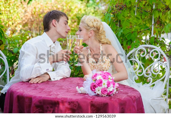 Bride Groom Holding Beautifully Decorated Wedding Stock Photo