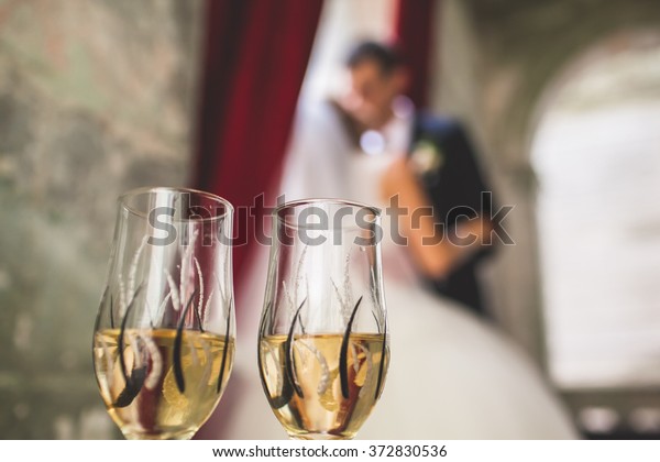 Bride Groom Holding Beautifully Decorated Wedding Stock Photo