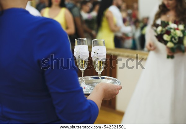 Bride Groom Holding Beautifully Decorated Wedding Stock Photo