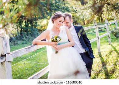 Bride And Groom On Wedding Day