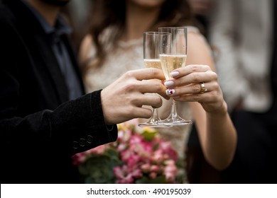 Bride And Groom Toast