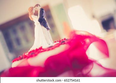 Bride And Groom Wedding Cake