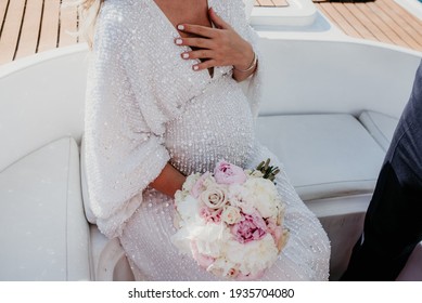 Bride Holding Beautiful Bridal Bouqet