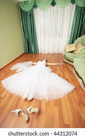 bride in room