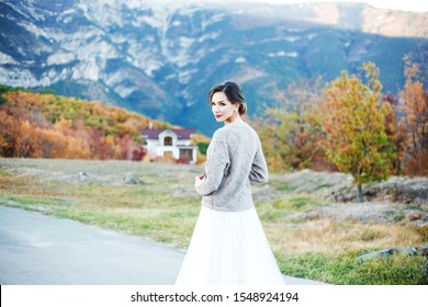 Bride In Dress And Sweater Images Stock Photos Vectors