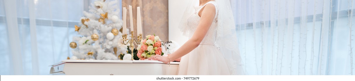 Bride and wedding bouquet