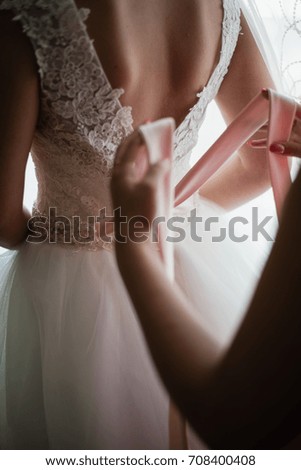 Similar – Hochzeitskleid Hochzeitstag