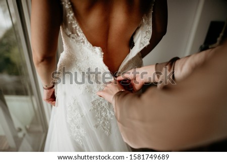 Similar – Hochzeitskleid Hochzeitstag