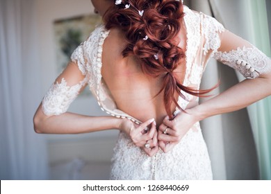 Bride In White Wedding Dress 