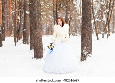 Bride At The Winter Day