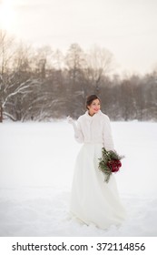 Bride In The Winter Forest