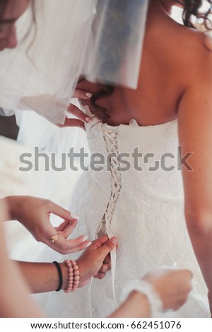 Similar – Hochzeitskleid Hochzeitstag