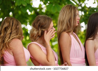 Bridesmaids Crying At Wedding Ceremony