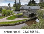 Bridge 143 over the Monmouthshire and Brecon Canal at Talybont on Usk by the White Hart Inn, Brecon Beacons