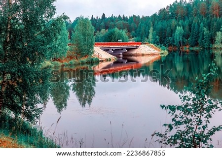 bridge across the river zilair in the southern Urals in the republic of Bashkortostan