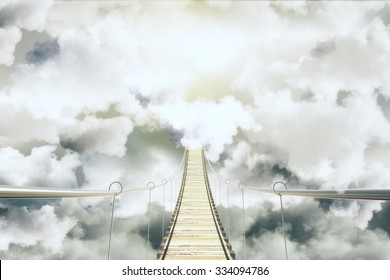 Bridge among the clouds concept - Powered by Shutterstock