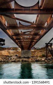 Bridge Being Built On A Cloudy Day 