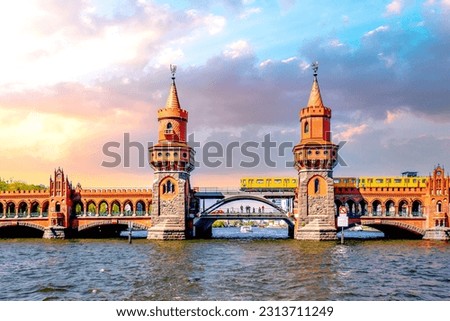 Oberbaumbrücke, Bridge in Berlin, Germany 