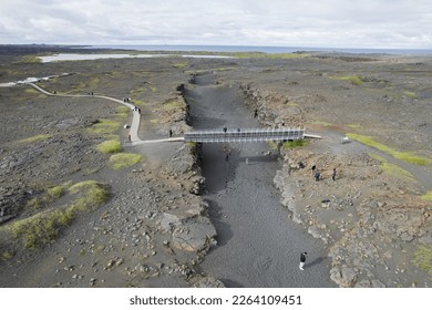 Bridge Between Continents in Iceland