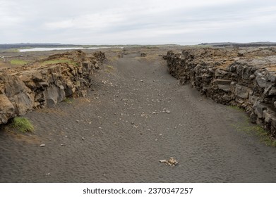 The Bridge Between Continents in Iceland - Shutterstock ID 2370347257