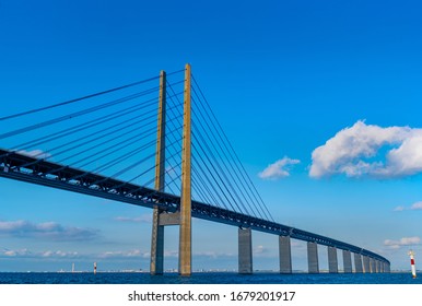 Øresund Bridge Between Denmark And Sweden