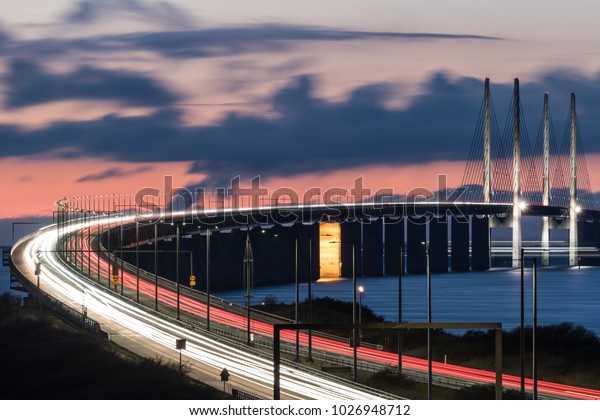 Bridge Between Malmo Copenhagen Called Oresunds Stock Photo (Edit Now ...