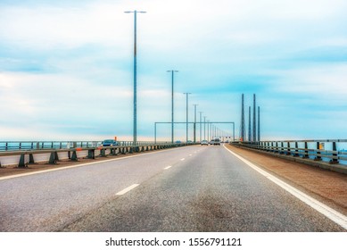 Øresund Bridge Between Sweden And Denmark