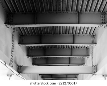 bridge bottom view - black and white photo - Powered by Shutterstock