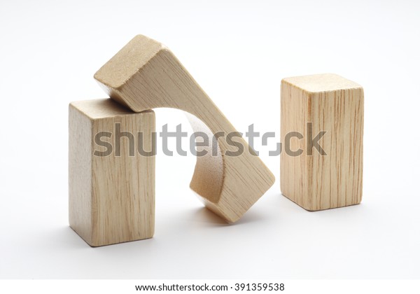 miniature wooden blocks