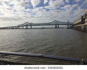 Bridge By River Walk In New Orleans