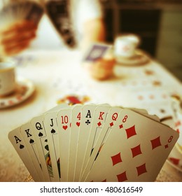 The bridge cards game.