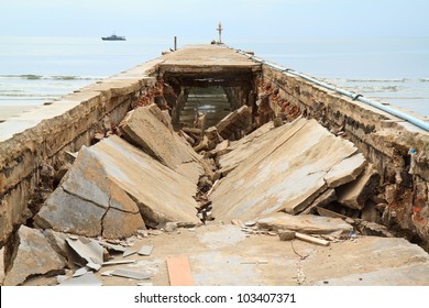 Bridge Collapse On The Beach