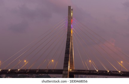 The bridge was Commissioned on the 29th of May 2013.The Lekki-Ikoyi Link Bridge, is a 1.36 km cable-stayed bridge in Lagos , Nigeria. Shot December 2019