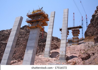 Bridge Construction At Hoover Dam