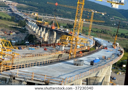 Bridge construction site