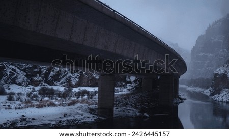 Bridge in Coronado mountain region, from train view, Amtrak California Zephyr, 2023