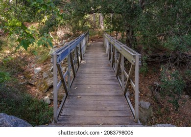 A Bridge Crosses A Dry River In Southern California