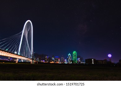 Bridge In Dallas At Night.