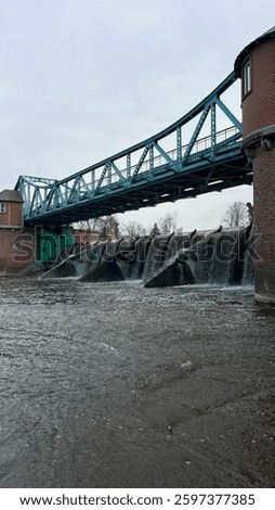 Bridge and Dam on the Oder River. Breslau, Poland
