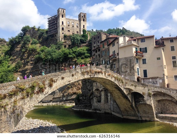 Bridge Dolceacqua Im On Nervia Torrent Stock Photo (Edit Now.