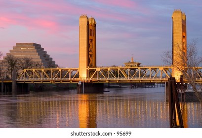 Bridge In Downtown Sacramento, CA