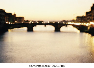A bridge in the evning