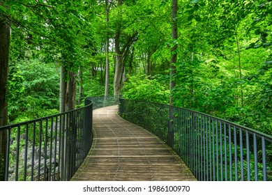 Bridge In The Felsenmeer Geotope In Hemer